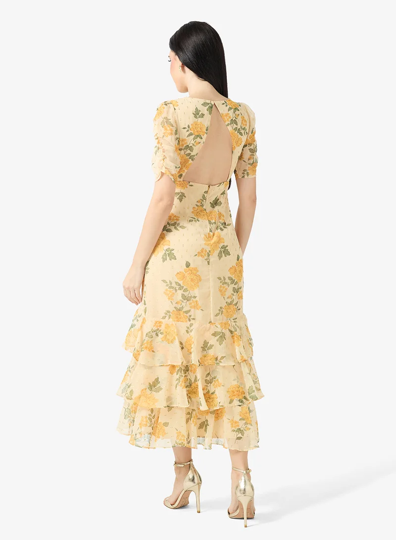 Anaya With Love Empire Waist Ruffle Maxi Dress